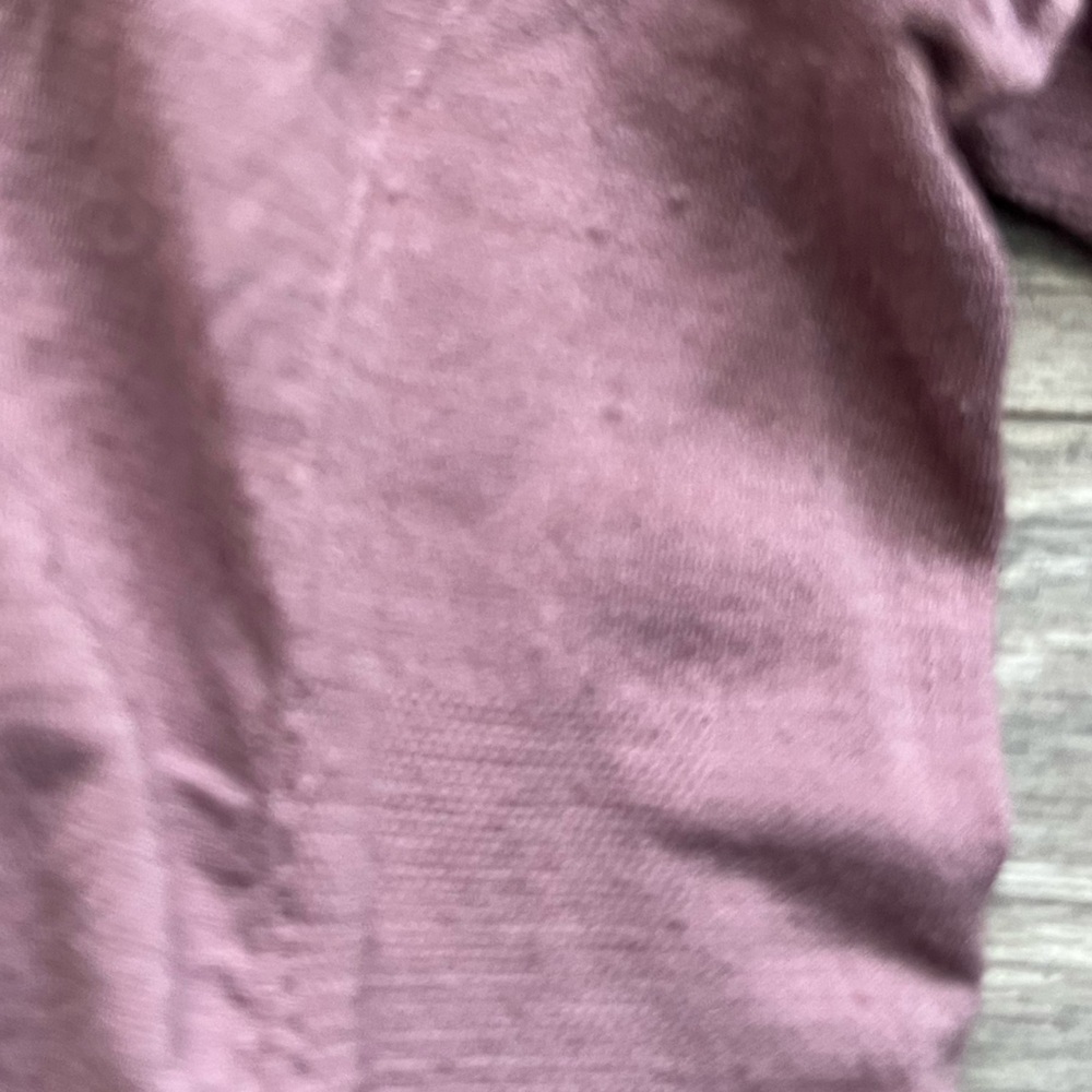 Athleta Mauve Purple Long Sleeve Fitted Tight Bodycon Yoga Workout Top Size M - Picture 7 of 7